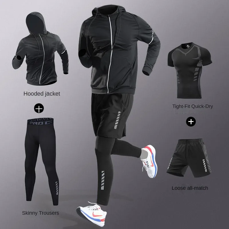 3-7Pcs Men's Ice Fiber Quick-D - Running Jogging Gear 评论和价格