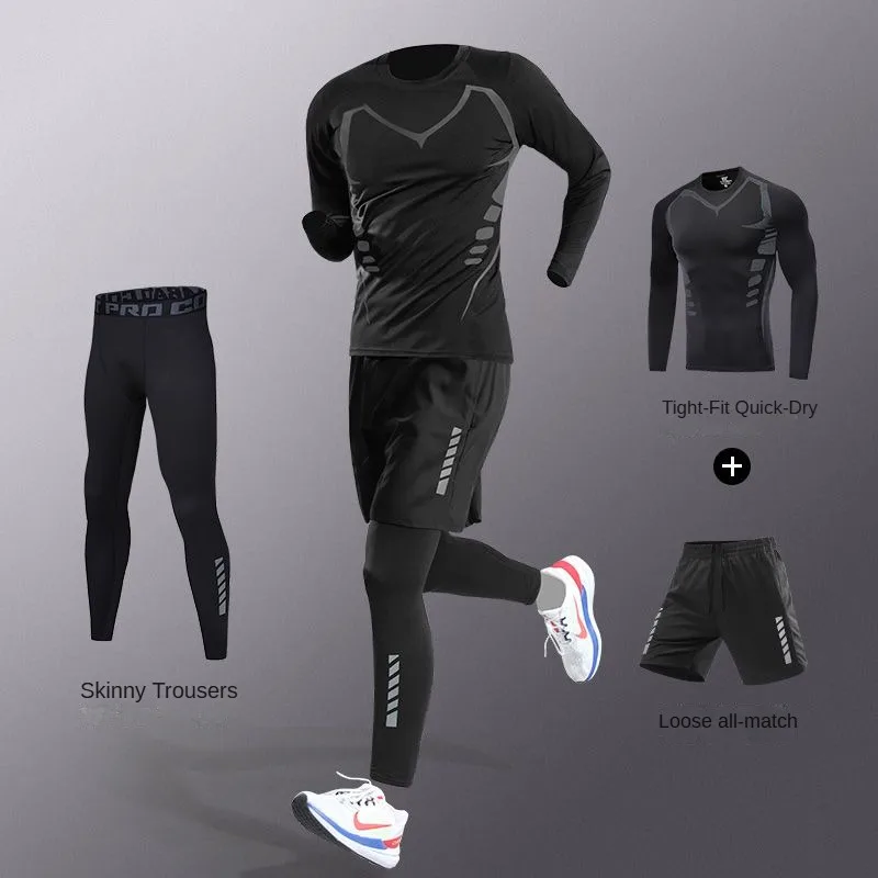 3-7Pcs Men's Ice Fiber Quick-D - Running Jogging Gear 评论和价格