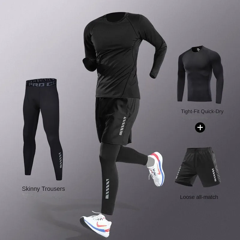 3-7Pcs Men's Ice Fiber Quick-D - Running Jogging Gear 评论和价格